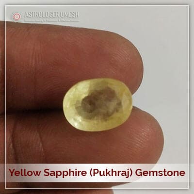 Certified Yellow Sapphire Pukhraj Gemstone