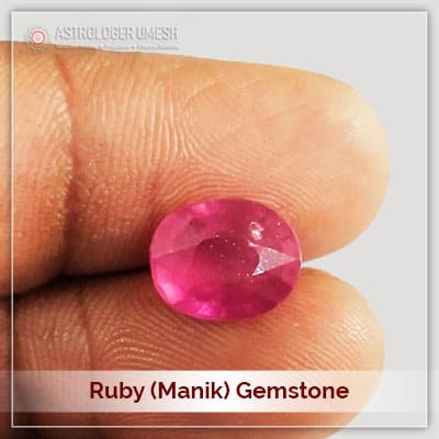 Original Lab Certified Ruby Gemstone