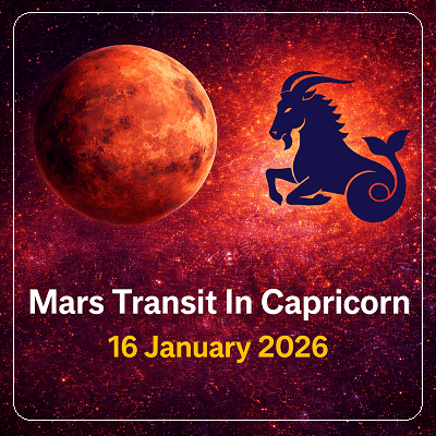 Mars Transit in Capricorn 16 January 2026