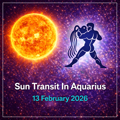 Sun Transit Aquarius 13 February 2026 AstrologerUmesh